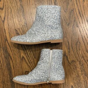 Crewcuts Silver Glitter Ankle Boots